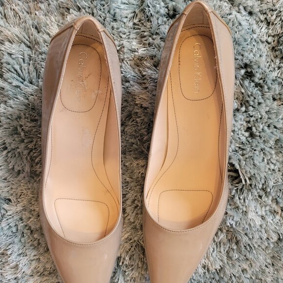 Calvin Klein taupe heels Dolly size 6.5M - Picture 4 of 5